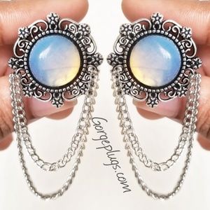 Gemstone Chain Plugs ( 0g-1")